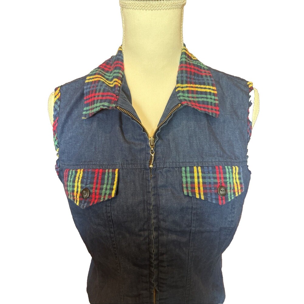 Vintage Women’s Denim Vest On The Verge Size 10 Teacher 90's Mom